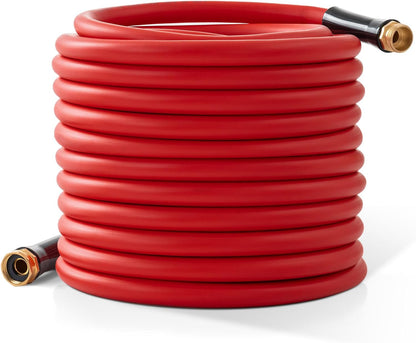 Garden Hose 100 ft x 5/8” Hot/Cold Water Hose,-50°F to 190°F,Burst 600Psi Flexible & Lightweight Upgraded Rubber Hoses,3/4” Solid Fittings for All-weather Outdoor Lawn & Garden