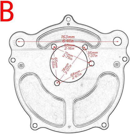 Harley Air Cleaner Chrome See Through Intake Filter Kit Cnc Cut for Motorcycle Dyna 2000-2017 Softail 2000-2015 Touring 2000-2007 Fitment - B (Red)