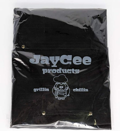JayCee Apron for BBQ, Grill, Chef, Hobby and Workshop, 5 Pockets, Cross-Back, 2 Tool/Towel Loops, 10 oz Cotton, Great Gift