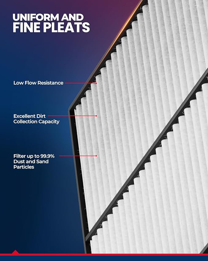 KAX Engine Air Filter, CA10343 Replacement for Toyota Tundra 2007-2021, Sequoia 2008-2017, Land Cruiser 2008-2011 2013-2021, Lexus LX570 2008-2011 2013-2021