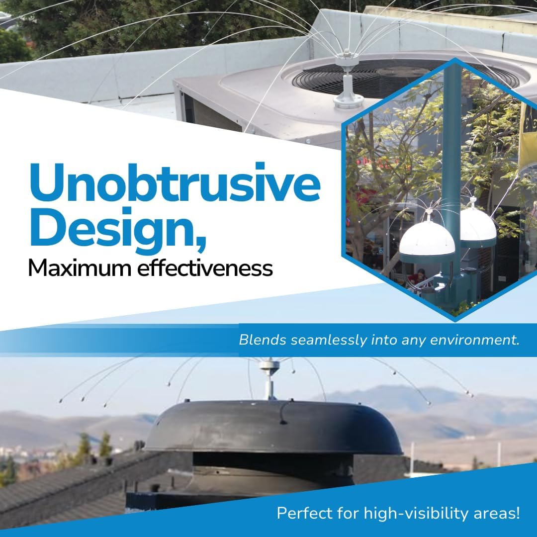 Bird Barrier Daddi Long Legs -2 Ft | Scare Birds Away with Innovative Bird Spider Design | Easy Installation on Roofs, Boats & HVAC Units | Durable Stainless Steel/Delrin