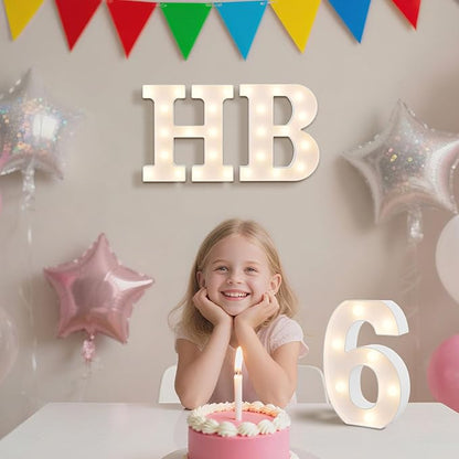 LED Marquee Light Up Numbers Sign - Lighted Birthday Numbers Sign for 21th Birthday Party Decoration, Bar Wall, Home, Table Room, Wedding and Christmas Decorations, Number 21