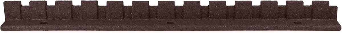 Playsafer L-Shaped Flexible Rubber Castle Edger for Lawns Landscaping and Playgrounds | Easy No Dig Installation (1 Pack, Brown)
