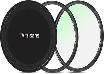 7artisans Nano Magnetic Filter UV Filter ND Light Reduction Filter/CPL Polarization Filter/GND Gradient Filter/Black Mist 1/4 Portrait Photography Filter Suitable for Lens(72mm Black Mist 1/4)