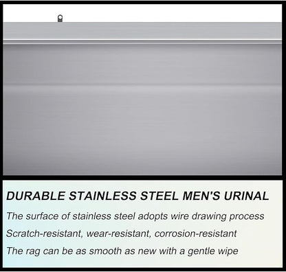 Wall-Mounted Stainless Steel Urinal Trough with Drain Pipe and Sensor, 304 Steel Commercial Multi-User Urinal, 100CM/150CM, for Schools and Construction Sites (150CM)