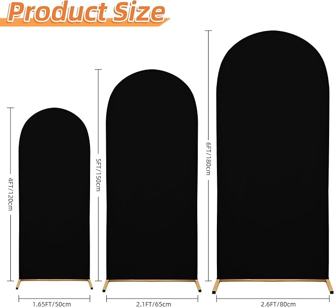 Wedding Arch Cover 4FT Arch Backdrop Cover Spandex Fitted Arch Cover for Round Top Chiara Backdrop Stand Covers for Wedding Birthday Party Baby Shower Banquet Ceremony Decoration