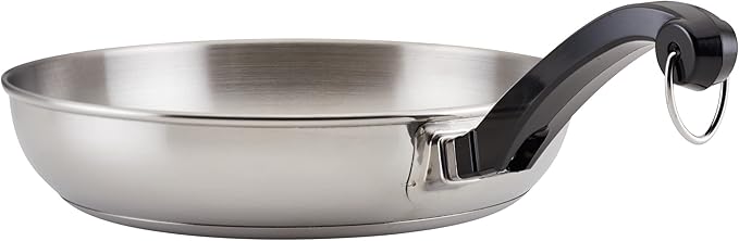 Farberware Classic Stainless Steel Frying Pan Set / Fry Pan Set / Stainless Steel Skillet Set - 8.25 Inch and 10 Inch, Silver