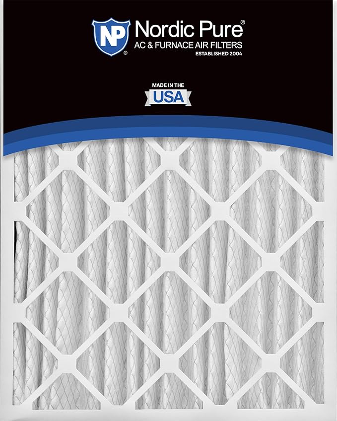 Nordic Pure 20x20x4 (Actual Size: 19 1/2 x 19 1/2 x 3 5/8) Pleated MERV 15 Air Filter 1 Pack