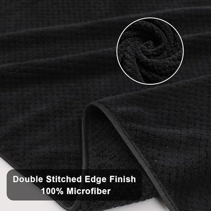 Black Bath Towels Set 35x70 Inches - Luxury 600 GSM Oversized Bath Sheet Towel,Extra Large Microfiber - Quick Dry,Highly Absorbent,Super Soft Shower Towels Spa Hotel Bathroom Towel Set (4-Pack)