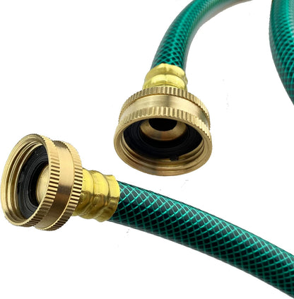 PVC Garden Hose 1/2 Inch Green Heavy Duty Water Hose with Solid Brass Fittings,No Leaking, Flexible,for outdoors,Lawns,Patio (4 FT, Green, Brass Fittings)