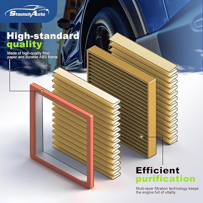 Engine & Cabin Air Filter for Nissan Pathfinder 3.5L 2022-2026, INFINITI QX60 3.5L 2022-2026 Air filter for Car Replacement 272775NA1A 16546-6TA0A Automotive Accessories-2 Pack