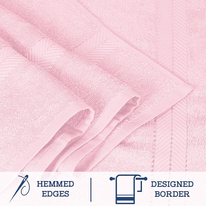 Casa Lino Bath Sheets Set Extra Large - 100% Cotton Extra Large Bath Towels - Highly Absorbent & Quick Dry Oversized Towels for Adults - 60" x 30" - Pack of 2 - (Blush Pink)