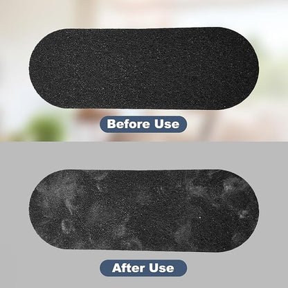 Ceiling Fan Filters for Blades 10 Pcs Activated Carbon Air Filter Easy-Stick Ceiling Fan Blade Filter for Home Office Common Household Contaminants All Fan Blades