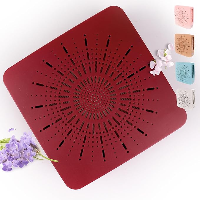 4-in-1 Portable Air Purifier HEPA Filter, Aroma, Ionizer & Mini Fan – USB-C Desktop Air Cleaner for Smoke, Pollen, Dander, Odors – 5 Colors for Bedroom, Office, Baby, Pets, Travel (Crimson Red)