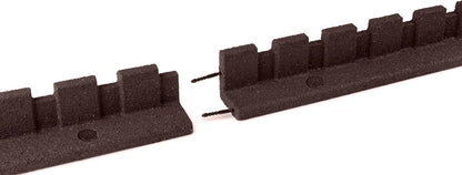 Playsafer L-Shaped Flexible Rubber Castle Edger for Lawns Landscaping and Playgrounds | Easy No Dig Installation (4 Pack, Brown)