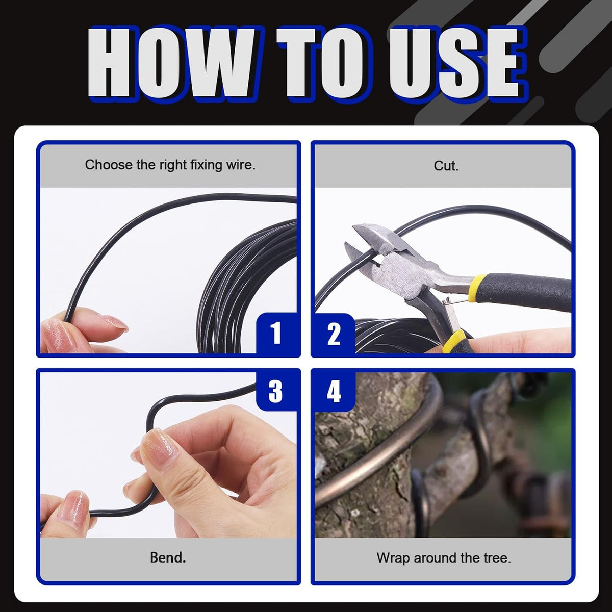 Glarks 5 Rolls Bonsai Wires Kit, 2mm 3mm 0.8mm 1mm 1.5mm Aluminum Bonsai Training Wire Tree Branches with Wire Cutter, 82 Feet Anodized Aluminum Set for Holding Bonsai Branches Small Trunks