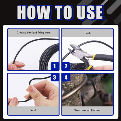 Glarks 4 Rolls Bonsai Wires Kit, 2mm 3mm 1mm 1.5mm Aluminum Bonsai Training Wire Tree Branches with Wire Cutter, 164 Feet Anodized Aluminum Set for Holding Bonsai Branches Small Trunks