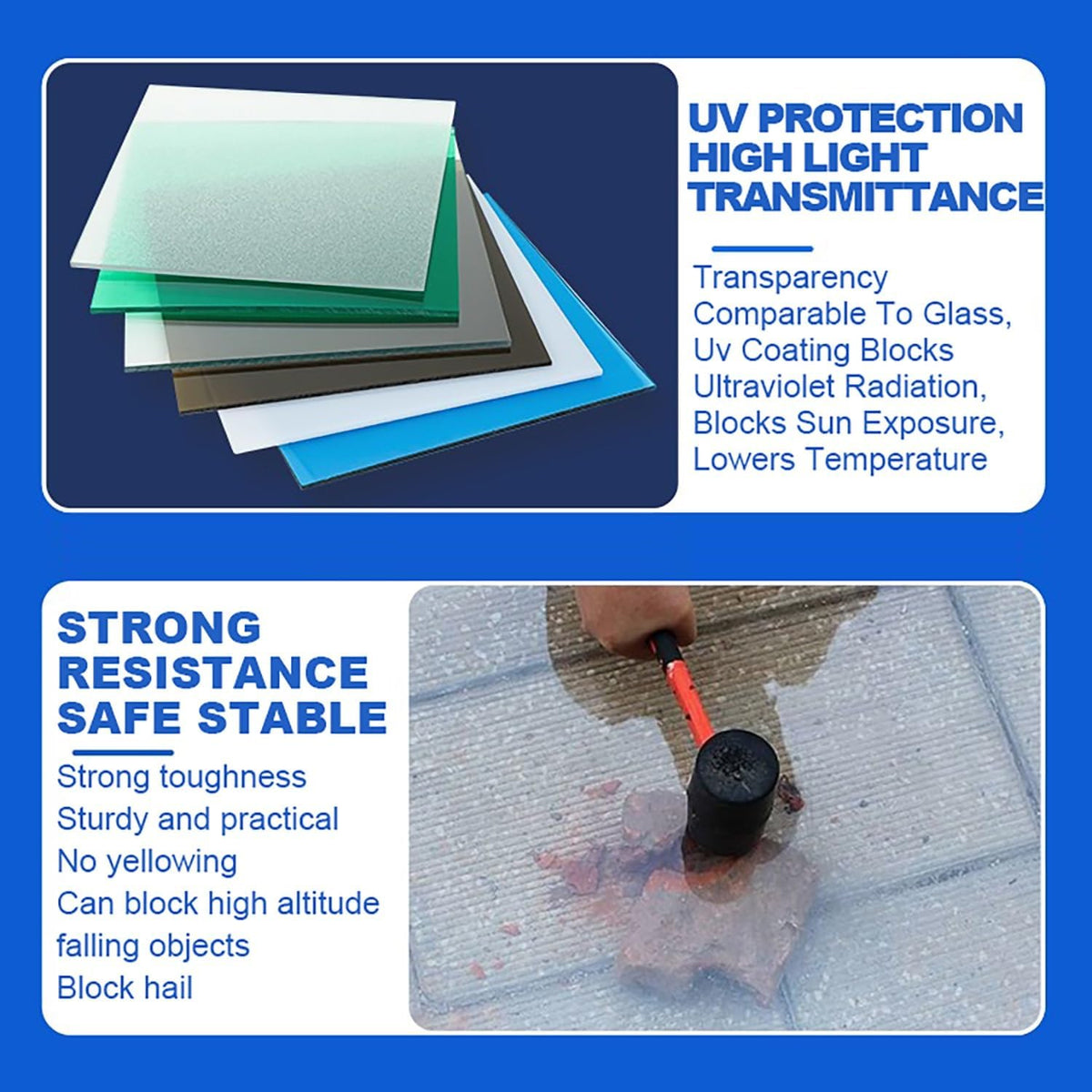 Greenhouse Panels Daylighting Roof Panels Transparent Greenhouse Panel Easy to Bend and Cut for Outdoor Gardens Greenhouses.(Brown,6x9.8ft)