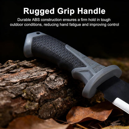 Machete for Bushcraft, 24 inch Survival Knife with Saw for Yard Work, Gardening Heavy Duty Machete with No-Slip Handle and Sheath for Hunting, Outdoor Tree Cutting Esvopa