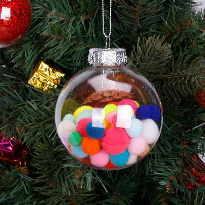12 Pack Clear Plastic Fillable Ornament Ball 3.15''/80mm for Christmas,Holiday, Wedding,Home Decor