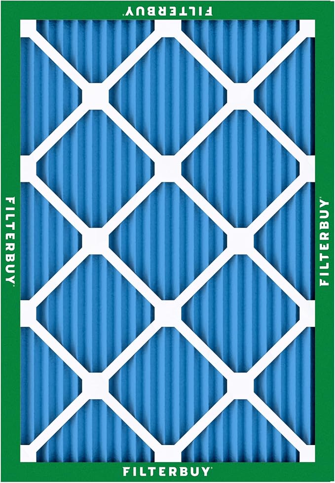 Filterbuy 16x18x1 Air Filter MERV 13 Optimal Smoke & Allergy Defense (3-Pack), Electrostatic Pleated HVAC AC Furnace Filters Replacement, Made in USA (Actual Size: 15.50 x 17.50 x 0.75)