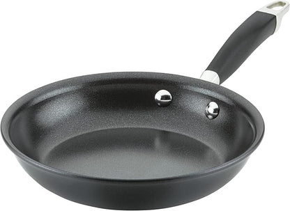 Anolon Advanced Home Hard Anodized Nonstick Frying Pan, 8.5 Inch – Small Non Stick Egg Pan, Durable Nonstick Skillet - Onyx