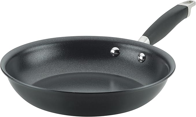 Anolon Advanced Home Hard Anodized Nonstick Skillet, 10.25 Inch – 10 Inch Fry Pan, Non Stick Saute Pan, Durable Cooking Skillet - Onyx