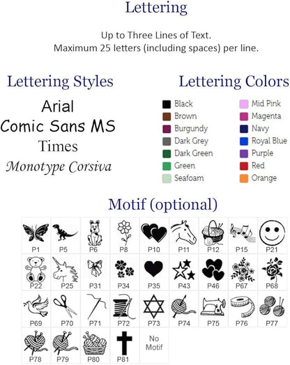 Personalized Satin Sewing Labels for Knitting, Quilting and Sewing Crafts 3/4" x 2 1/2" (20mm x 60mm) (1000)