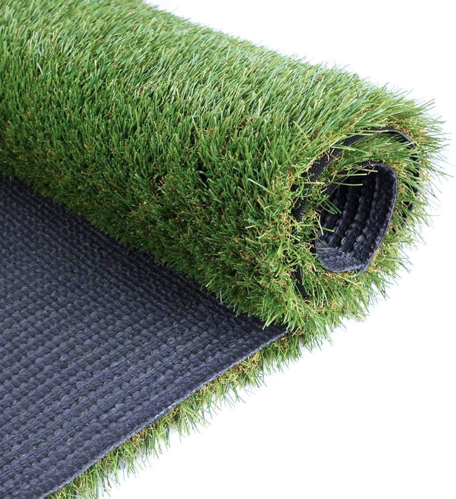 Petgrow Synthetic Artificial Grass Turf Lawn 4 x 63ft, 1.38" Outdoor/Indoor Fake Grass Rug Astroturf for Dogs,Faux Grass Rug with Drainage Holes/Custom Size Provided