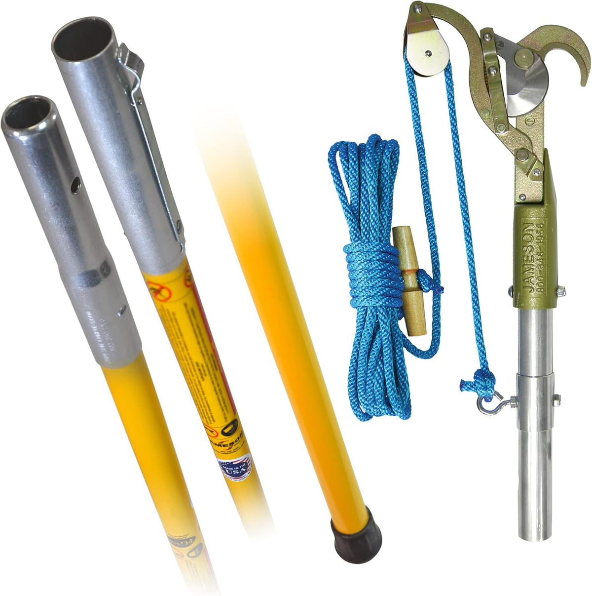 Tree Pruner FG-14K with Three 6' Hollow FG Series Poles (18' Total Reach)