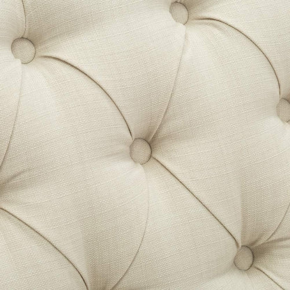 Andeworld Modern Tufted Button Back Upholstered Loveseat for Dining Room Hallway or Entryway Seating,Ivory