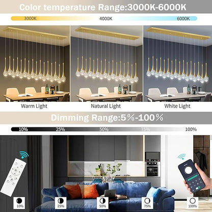 16 Lights Modern Glam Crystal Chandelier for High Ceiling LED Dimmable Pendant Light for Staircase Foyer Enterway Living Room Chandelier Lighting Silver