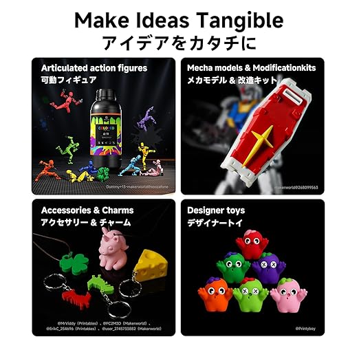 RESIONE CL-TH Tough ABS-Like Color 3D Printer Resin, Highly Saturated & Opaque Colors, Rigid and Tough, Wear & Scratch Resistant, Low Shrinkage for Figures, Models & Prototypes, Neon Orange-1KG