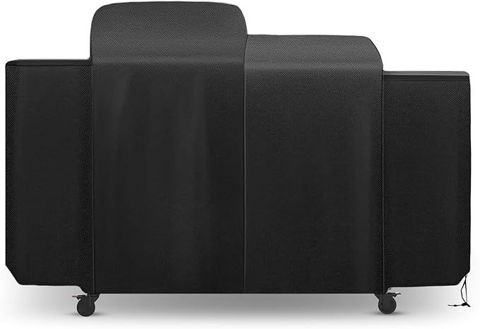 Grill Cover for Pit Boss Charleston 1020 Pellet Grill Gas Griddle Combo Series,All-Weather Outdoor Heavy Duty 600D Waterproof Pitboss Smoker Cover for PB1020NX Pellet Grill,Black