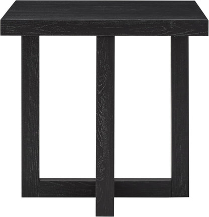 Roundhill Furniture Luno Contemporary End Table, Black