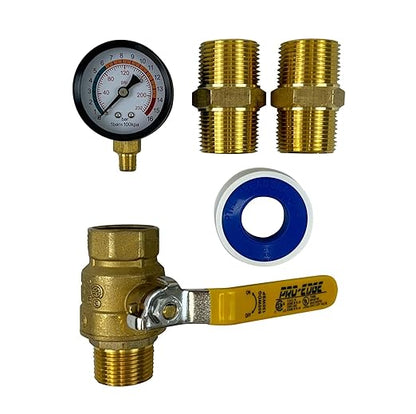 1/2" NPT Industrial (3-Stage) Moisture Removing Particulate Filter Water Separator and Oil, Moisture Vapor Removing Coalescing Filter and Air Pressure Regulator
