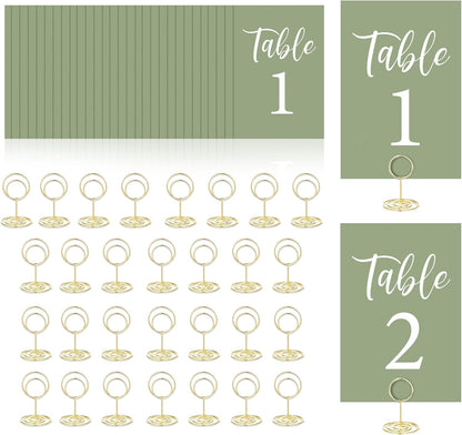 Table Numbers Cards 1-30 Wedding Table Numbers with Holder Table Number Stands Bulk Wedding Table Signs Sage Green with Head Table Card for Bridal Shower Wedding Anniversary Birthday (Sage Green)