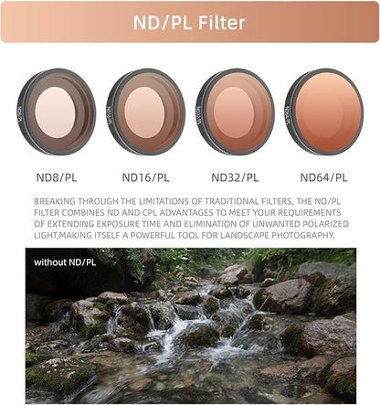 ND64/PL Filter Compatible with Insta363 GO Ultra Camera ND Lens Filter Accessories Waterproof Scratch-Resistant