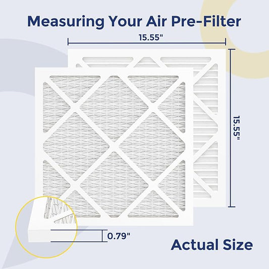 HEPA 500 Air Scrubber Filter Compatible with Mounto AF500 Drieaz HEPA 500 BlueDri AS550, 16x16x1" Pre-Filter 5 Pack, Easy Install Shield Small Dust Particles for Months