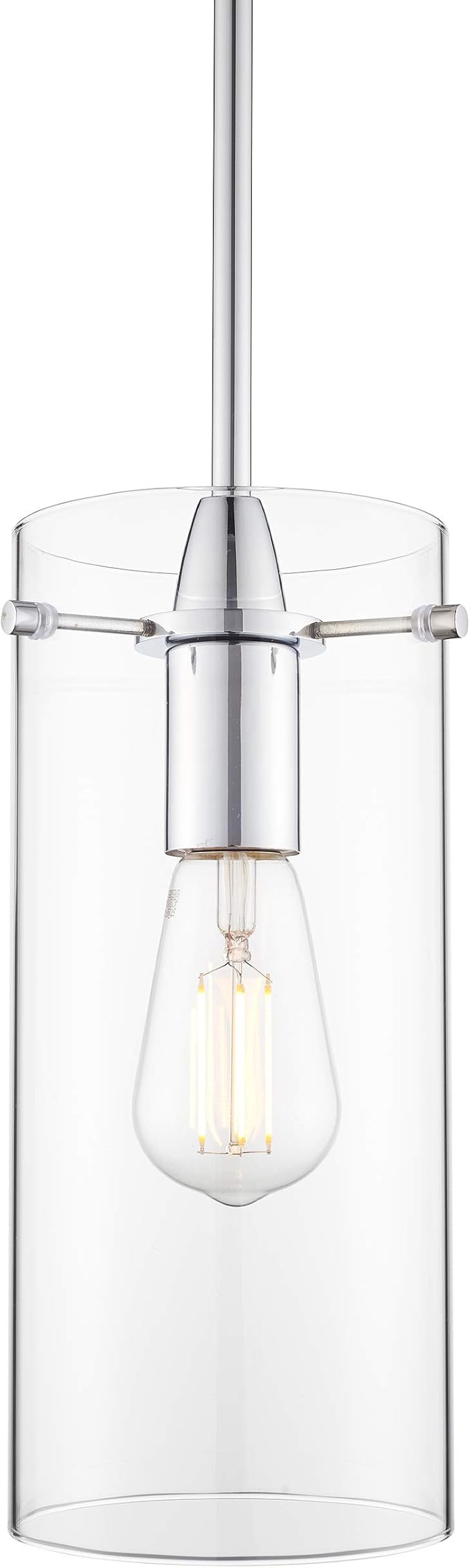 Chrome Pendant Lights Kitchen Island - Large Clear Glass Pendant Light Fixture