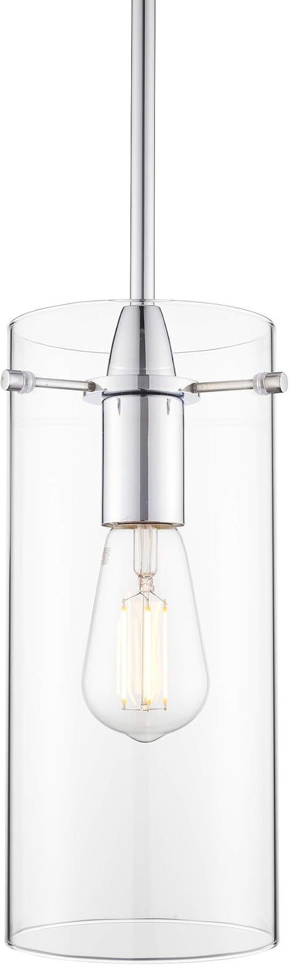 Chrome Pendant Lights Kitchen Island - Large Clear Glass Pendant Light Fixture