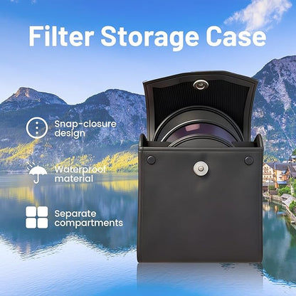 46mm UV/CPL/FLD Lens Filter Kit with Upgraded Storage Case, Multi-Coated Optical Glass Filters Set with Ultra Slim Aluminum Alloy Frame for Universal Camera Lenses
