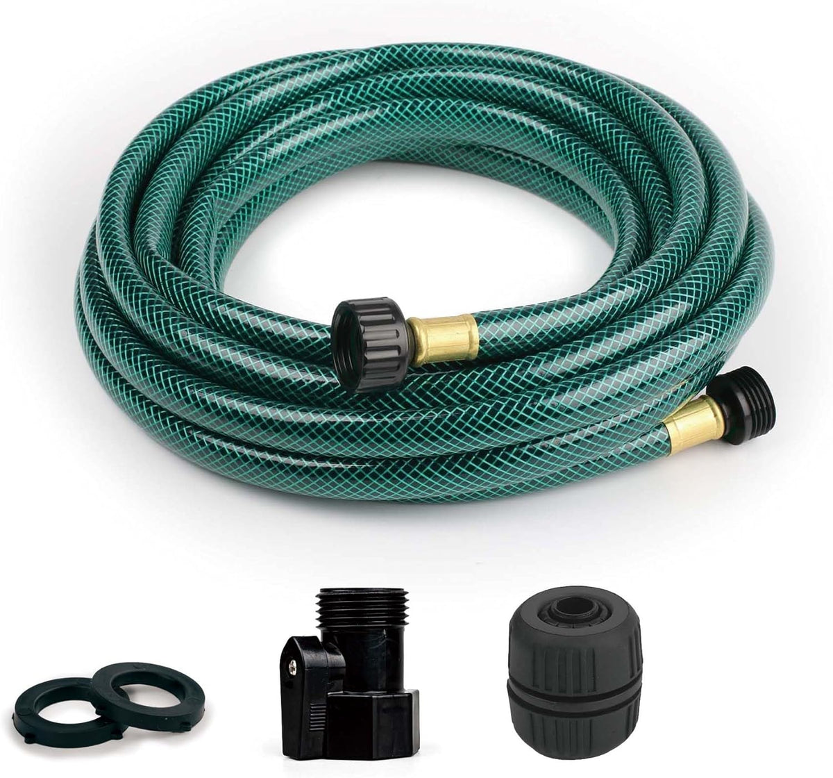PVC Garden Hose - Flexible and Leakproof Water Hoses for Lawns (Green, 20FT)