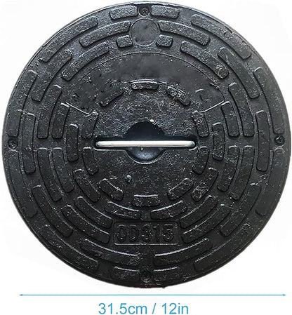 Septic Tank Lids, Manhole Cover with Handle, Sturdy and Pressure-Resistant, Suitable for Green Belts, Residential Areas and Construction Sites(31.5 cm/12 in)
