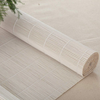 LETAU Cordless Wood Window Roller Shades, Bamboo Light Filtering Window Blinds for Indoor Home, Office, Kitchen, Pattern 11
