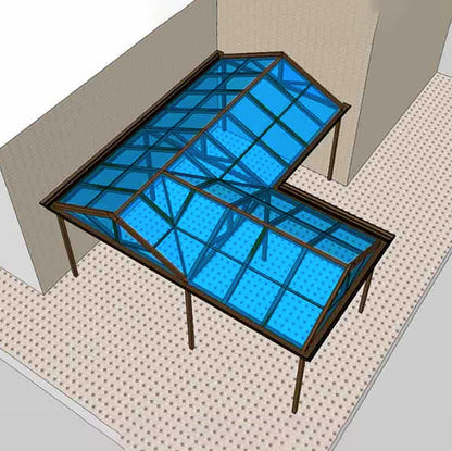 Greenhouse Panels Daylighting Roof Panels Transparent Greenhouse Panel Easy to Bend and Cut for Outdoor Gardens Greenhouses.(Blue,5.1x6.6ft)