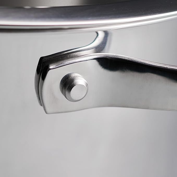 Tramontina Tempo Tri-Ply Base Stainless Steel 6-Quart Braiser Pan with Glass Lid, Induction-Ready, Oven-Safe, Dishwasher-Safe