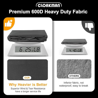 Outdoor Heavy Duty 600D Waterproof Pellet Grill Cover Compatible with Traeger Woodridge Pellet Grill, BAC761 Full-Length All Weather Grill Cover Accessory (Woodridge)