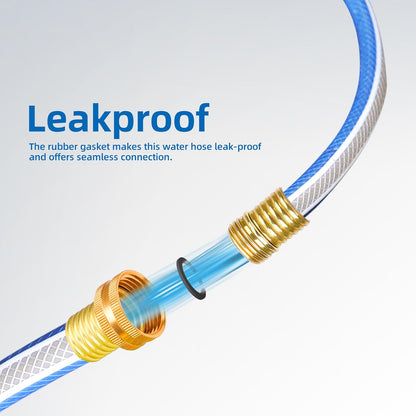 Short Leader Blue Garden Hose 3/4 in. x 5 ft.-Kink Free, Leakproof, Flexible -Heavy Duty Durable Lightweight Water Pipe for Commercial Use, Lawn Care & Equipment Connection - Male to Female Fittings