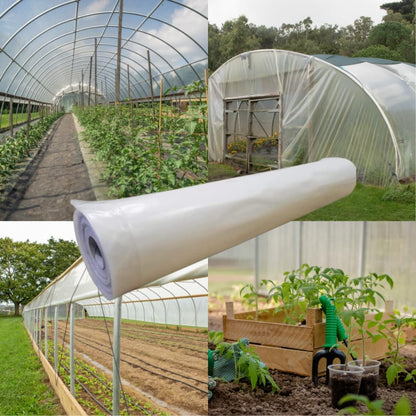 Farm Plastic Supply 4 Year Clear 6 mil Greenhouse Plastic Sheeting - Clear Greenhouse Sheeting, Polyethylene Plastic Film (12' x 5')